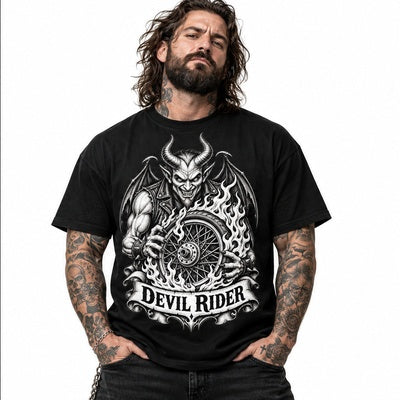 Devil Rider – Unisex-T-Shirt im Biker-Stil